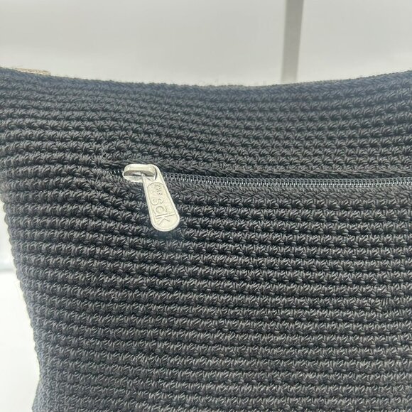 The Sak Woven Shoulder Bag Black Classic Pockets Minimalist Classic Lagenlook - Picture 4 of 12